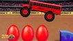 Monster Truck School Buses Teaching Colors & Crushing Eggs - Learning Basic Colours Video for Kids