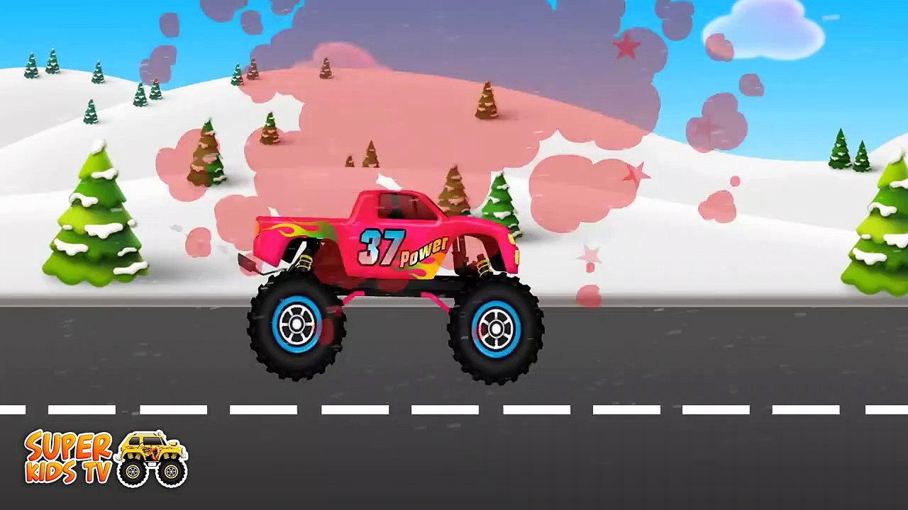 Learn Shapes with Monster Truck I Car Wash for Children - video