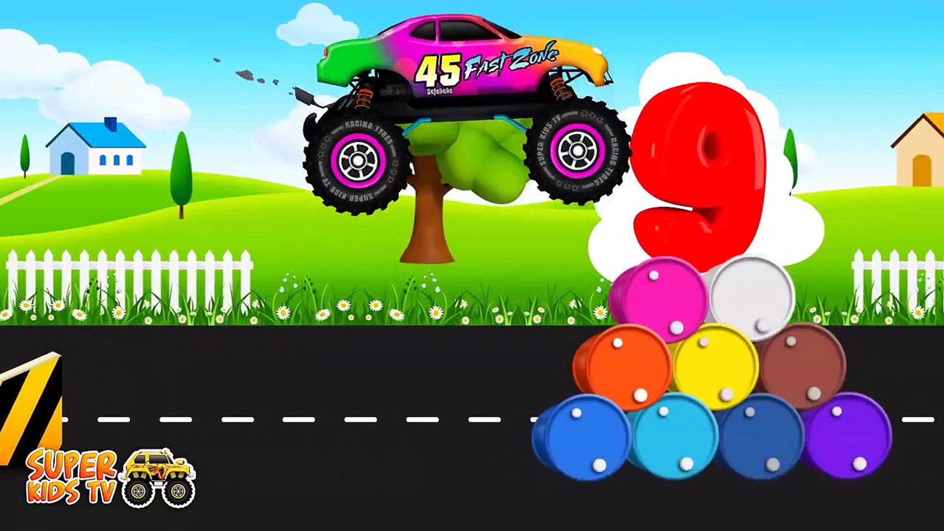 Learn Numbers with Monster Truck I Car Wash for Children - video Dailymotion