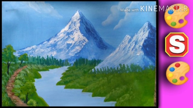 Landscaping painting, Beautiful painting, Beautiful nature,Nature arounds us, Beauty of nature, Acryalic painting, Water colour painting, Oil colour painting,Knife painting, Swecan