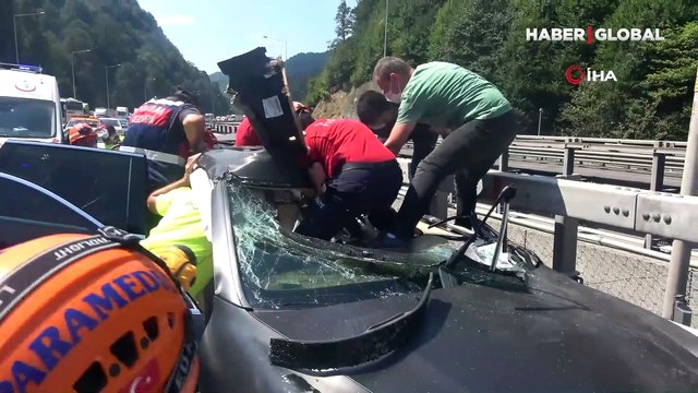 Lüks araçta can pazarı! 45 dakika hayat mücadelesi