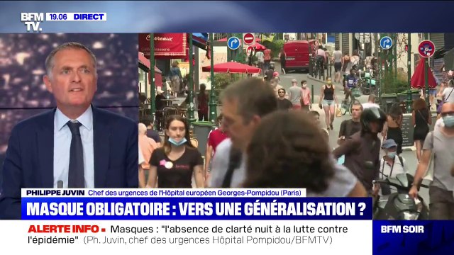 Pour Philippe Juvin, le gouvernement a un peu peur de prendre des décisions contraignantes concernant le port du masque