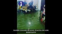 VIRAL! Tiga Pria Ini Santuy Bernyanyi Ditengah Banjir