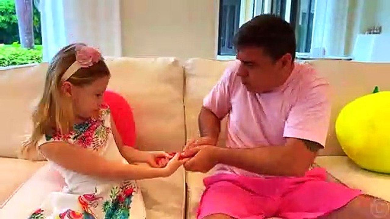 Nastya and dad are watching the new Jungle Beat the movie