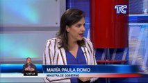 Entrevista con ministra de Gobierno, María Paula Romo, sobre temas de interés Nacional