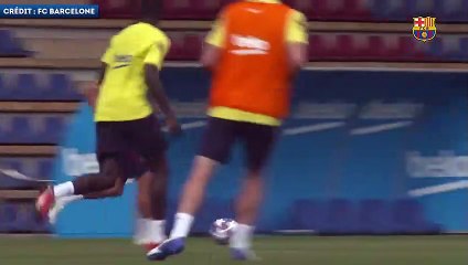 Ousmane Dembélé en feu à l'entraînement du Barça