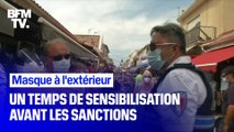 Masque à l'extérieur: un temps de sensibilisation avant les sanctions