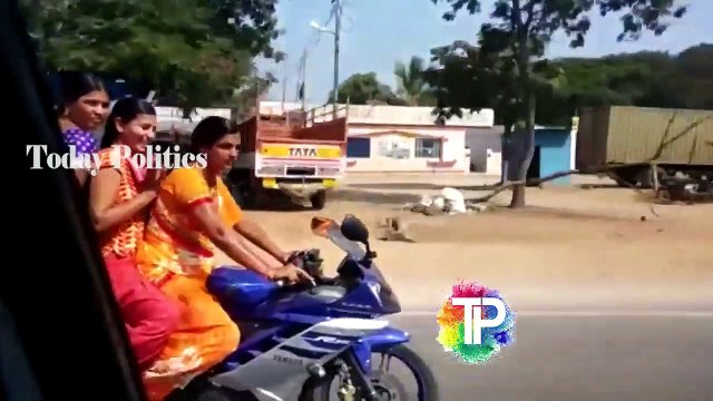 Woman Triple Riding Yamaha R15 Bike Video Goes Viral