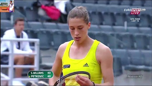 Serena Williams vs Andrea Petkovic 2010 Rome 3R Highlights