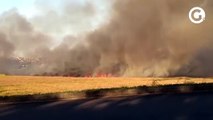 Incêndio em área de turfa na Serra