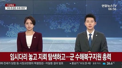 임시다리 놓고 지뢰 탐색하고…군 수해복구지원 총력
