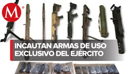 Guardia Nacional asegura arsenal en Culiacán