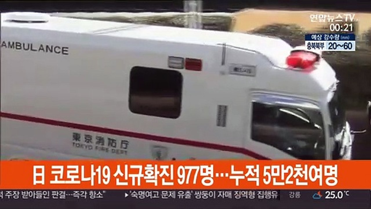일본 코로나19 신규 확진자 977명