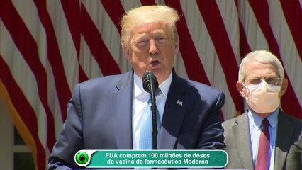 EUA compram 100 milhões de doses da vacina da farmacêutica Moderna
