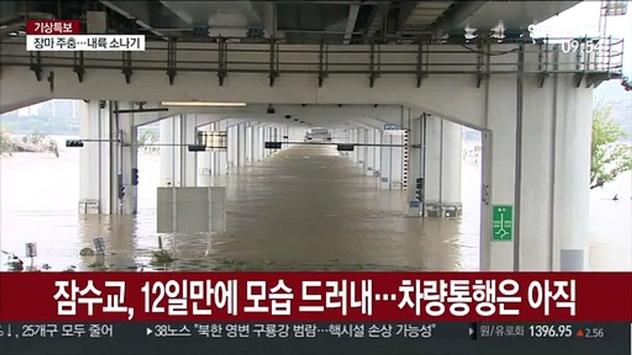 12일만에 모습 드러낸 잠수교…차량 통행은 아직