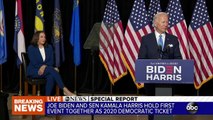Joe Biden, Kamala Harris give 1st joint remarks as running mates