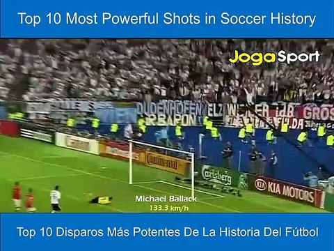 Top 10 Disparos Más Potentes De La Historia Del Fútbol - Top 10 Most Powerful Shots in Soccer History