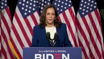 Kamala Harris takes President Trump to task for his handling of the coronavirus pandemic