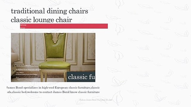 James Bond Classic dining chairs solid wood green FH327