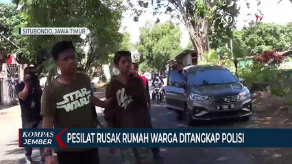 Pesilat Rusak Rumah Warga Ditangkap Polisi
