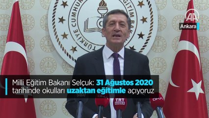 下载视频: Milli Eğitim Bakanı Selçuk: '31 Ağustos 2020 tarihinde okulları uzaktan eğitimle açıyoruz'