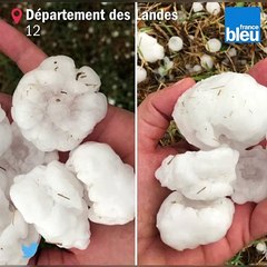 Orage de grêle sur la Chalosse (Landes)