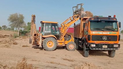 Land Clearing and loading dump truck with JCB Backhoe - Part 6