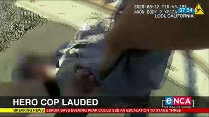 Hero cop lauded in the US