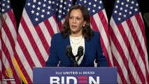 Joe Biden, Kamala Harris assail Trump in first campaign event