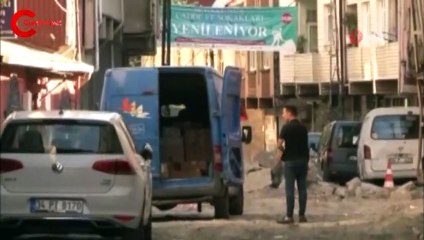 İstanbul’un göbeğinde kepçe dehşeti kamerada