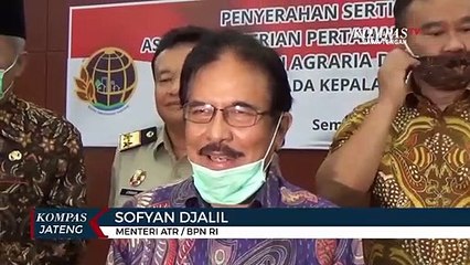 Konflik Lahan, Menteri ATR/BPN Serahkan Sertifikat Tanah