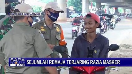 Tak Ikuti Protokol Kesehatan, Puluhan Remaja Terjaring Razia Masker