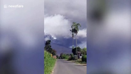Mount Sinabung volcano erupts again in Indonesia