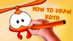 Om Nom Stories: How to Draw Roto from Cut the Rope 2 - Funny cartoons for kids