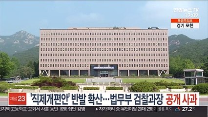 '직제개편안' 반발 확산…법무부 검찰과장 공개 사과