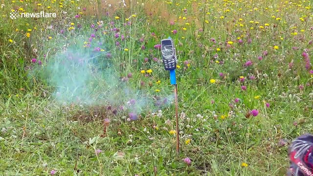 Not even fireworks can destroy this Nokia 3310 phone