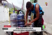 Venezuela: ciudadanos buscan agua en obras paralizadas en plena pandemia