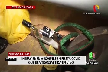 Cercado de Lima: Intervienen a jóvenes en fiesta Covid-19 que era transmitida en vivo