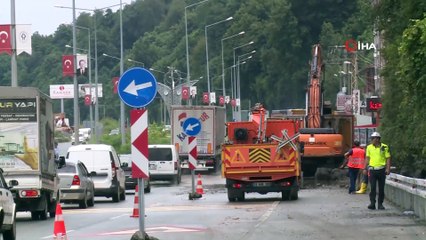 Karadeniz Sahil Yolu'nda heyelan