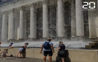 Nantes: La cascade sur l'opéra Graslin fait sensation