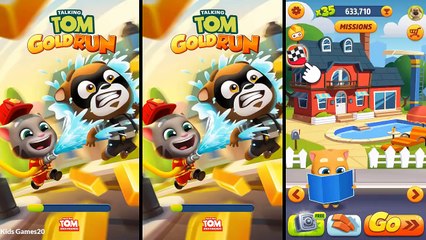 Talking Tom Gold Run Android Gameplay - Fireman Tom vs Talking Tom vs Ginger vs Robber