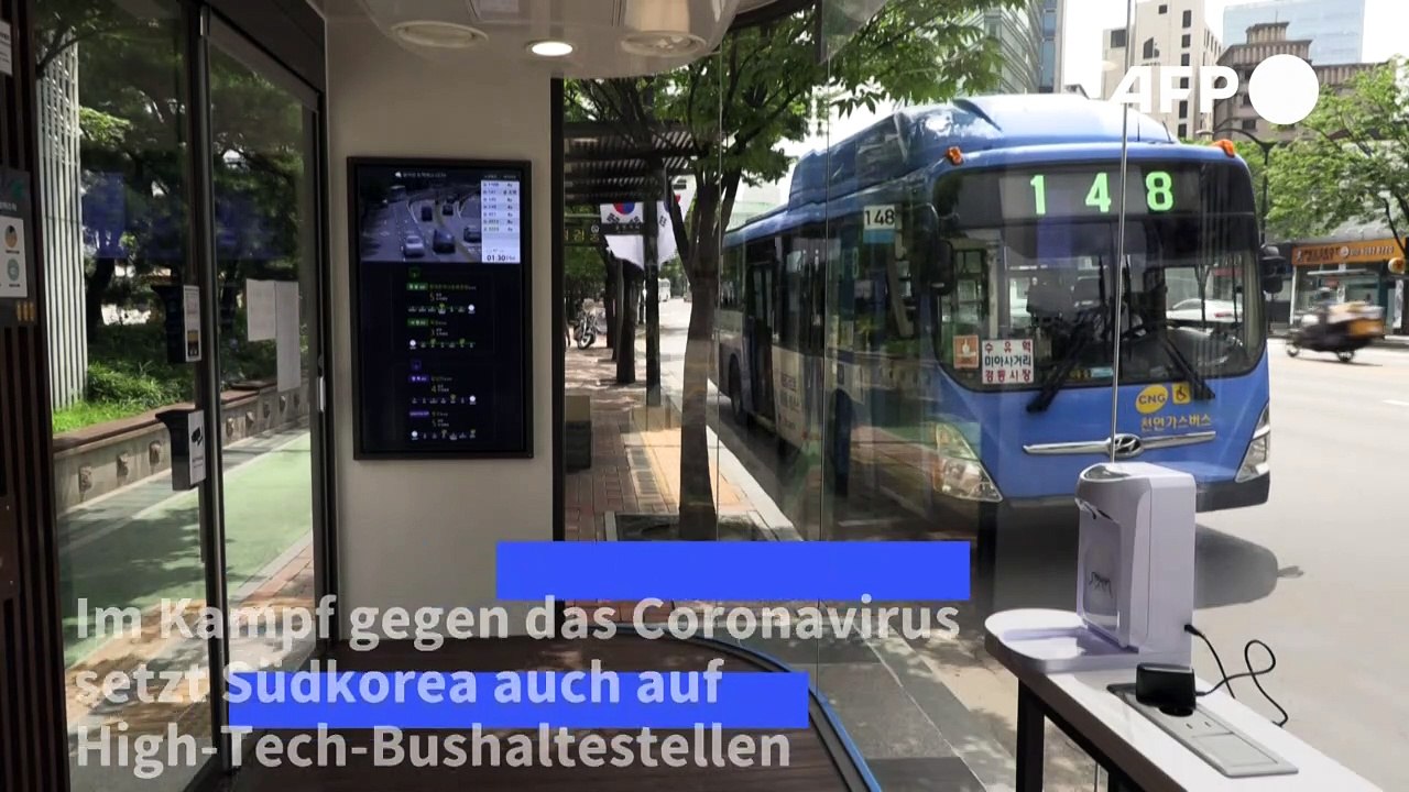 High-Tech-Bushaltestellen im Kampf gegen Corona