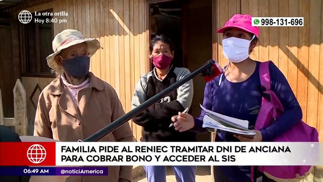 Familia pide al Reniec tramitar DNI de anciana para cobrar bono y acceder al SIS | Primera Edición (HOY)