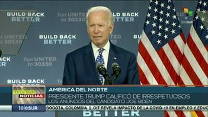 Candidato Joe Biden asegura que buscará reconstruir Estados Unidos