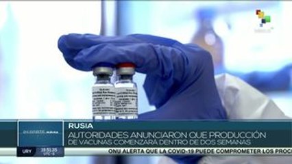 Rusia iniciará producción de vacuna Sputnik-V en dos semanas