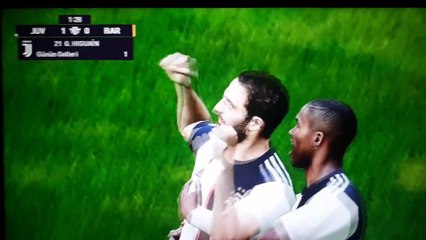 Gonzalo Higuaín One-Touch Goal (Juventus FC - FC Barcelona PES 2020)
