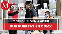 Cines reabren tras cierre por coronavirus en CdMx