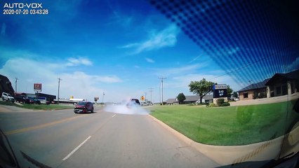 SUV Sideswipes Red Van