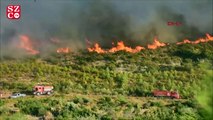 İzmir Çeşme'de yangın! '2-3 bin kişi tahliye edilecek'