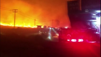 İzmir'de otluk alanda çıkan yangın nedeniyle 4 site boşaltıldı